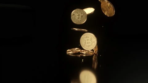 Crypto currency, bitcoin. Blockchain technology. beautiful 3d animation (1) Stock Footage 132210839