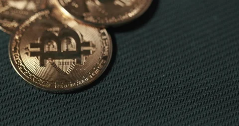 Crypto currency, bitcoin. BTC. Blockchain technology, bitcoin mining concept Stock Footage 131119050
