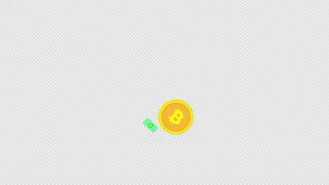 Crypto currency bitcoin icon motion graphics animation with alpha channel, tr Video stock 206762509