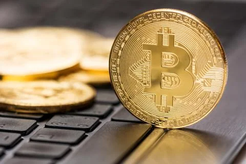 Crypto currency bitcoin Stock Photos