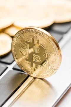Crypto currency bitcoin Stock Photos