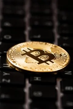 Crypto currency bitcoin Foto stock