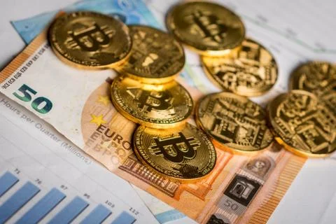 Crypto currency Bitcoin Stock Photos