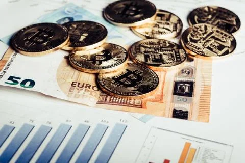 Crypto currency Bitcoin Stock Photos