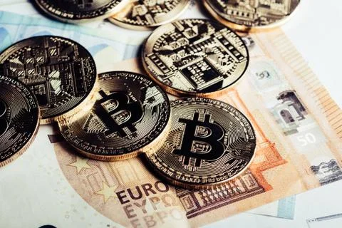 Crypto currency Bitcoin Stock Photos