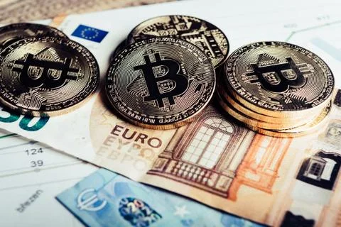 Crypto currency Bitcoin Stock Photos