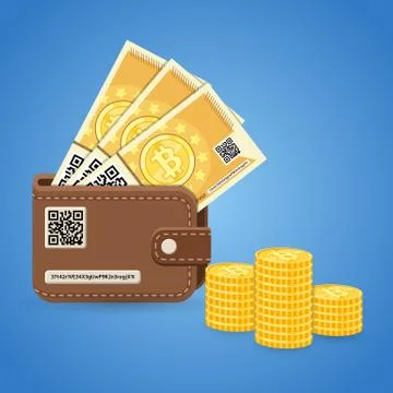 Crypto currency bitcoin technology concept Stock Illustration