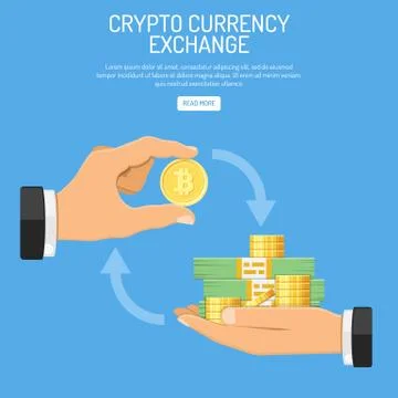 Crypto Currency Bitcoin Technology Concept Stock Illustration
