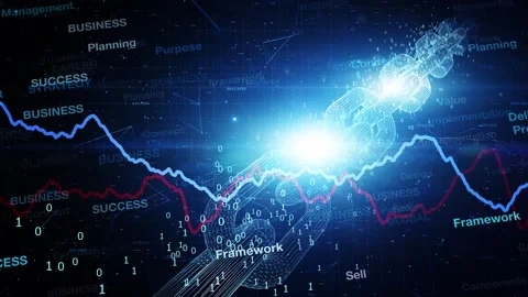 Crypto currency blockchain chain data word cloud animation Video stock 339711499