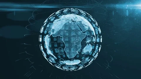 Crypto currency blockchain encryption world networks and finance Stock Footage 79549372