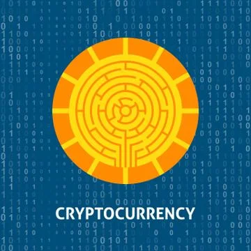 Crypto Currency Coin Concept Illustrazione stock