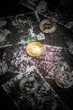 Crypto currency concept Stock Photos