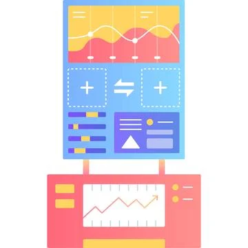 Crypto currency graph and chart vector icon Illustrazione stock