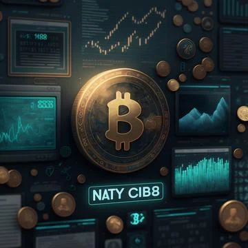 Crypto currency holographic interface concept . Futuristic digital finance Иллюстрация
