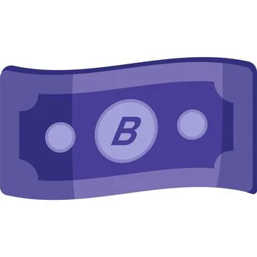 Crypto currency icon flat vector bitcoin banknote Stockillustratie