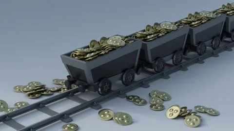 Crypto Currency Mining Stock Illustration