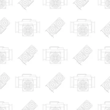 Crypto currency mining seamless pattern. Stock Illustration