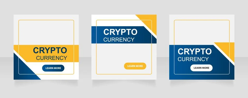 Crypto currency mining technology web banner design template Stock-Illustration