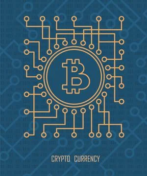 Crypto currency monetary vector Stock Illustration