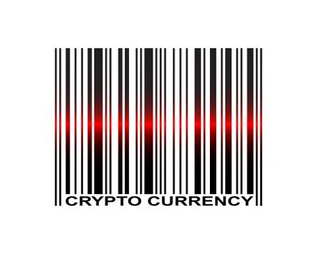 Crypto Currency Scanned Barcode Stock Illustration