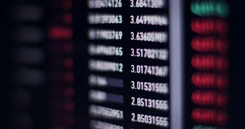 Crypto currency. Trading on the crypto exchange. Candles Bitcoin currency Stock Footage 176842073