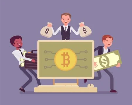 Crypto currency wealth Stock Illustration