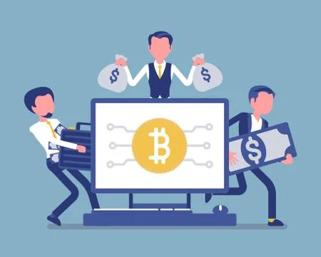 Crypto currency wealth Stock Illustration
