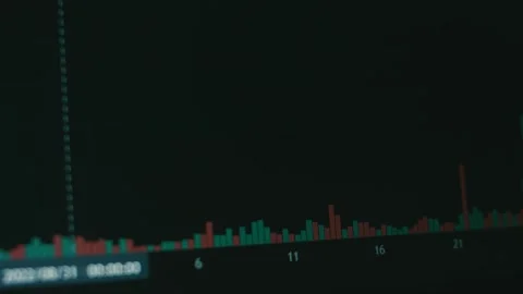 Crypto data on computer screen. Cryptocurrency concept. Market pricing in Stock Footage 250096106