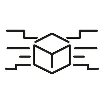 Crypto data icon outline vector. Block chain Stock Illustration