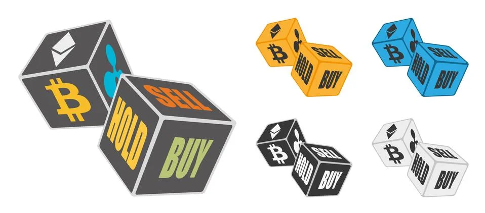 Crypto Dices Stock Illustration