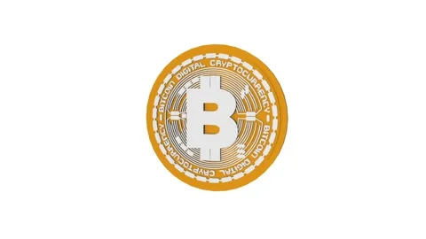 Crypto digital coin bitcoin rotating 4K alpha matte loop cryptocurrency technolo Stock Footage 163655665