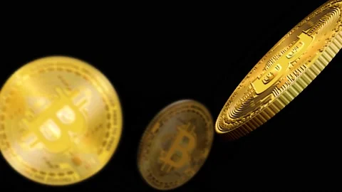 Crypto digital currency falling Loop Animation Background. Stock Footage 226593629