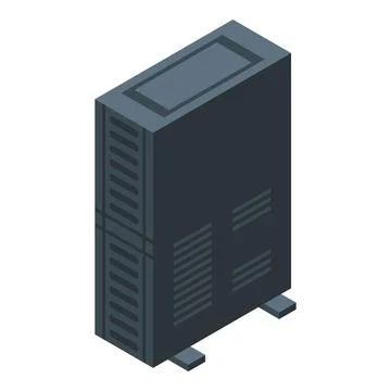 Crypto equipment mining rig standing and generating cryptocurrency Stock Illustration
