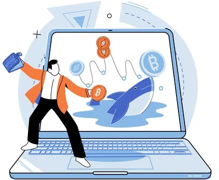 Crypto exchanges decentralised finance online money exchange dollar and bitcoin Stock Illustration
