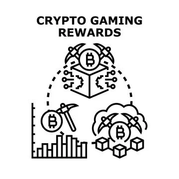 Crypto gaming rewards exploring blockchain value earning イラスト素材