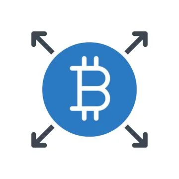 Crypto glyph colour icon Stock Illustration