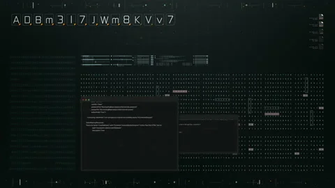 Crypto Hacking Screen Display Stock Footage 232283506