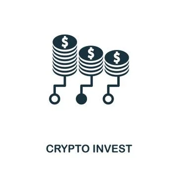 Crypto Invest icon. Creative element design from fintech technology icons Stock Illustration