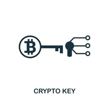 Crypto Key icon. Creative element design from fintech technology icons Stock-Illustration