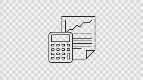 Crypto line icon animation 2d alpha channel green screen transparent background Stock Footage 241389913