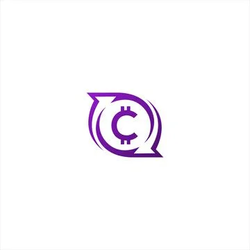 Crypto logo design vector template 스톡 일러스트
