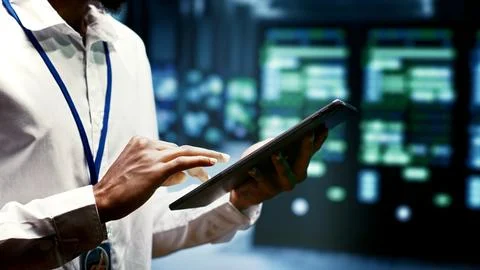 Crypto mining farm high tech workplace Stock Photos