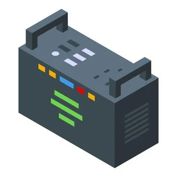 Crypto mining machine working with indicators showing computing processing Ilustração Stock