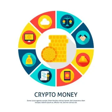Crypto Money Concept 스톡 일러스트