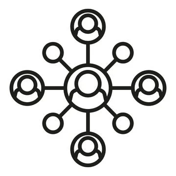 Crypto network icon outline vector. Block chain Stock Illustration