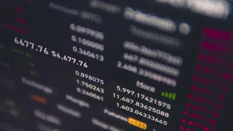 Crypto Number changing Chart - Crypto Price are changing Vídeo Stock 127167551