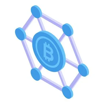 Crypto online scheme icon isometric vector. Monetary currency Stock Illustration