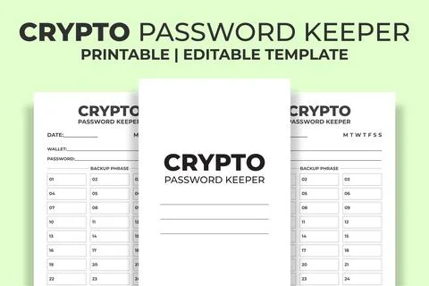 Crypto Password Keeper KDP Interior Stock Illustration