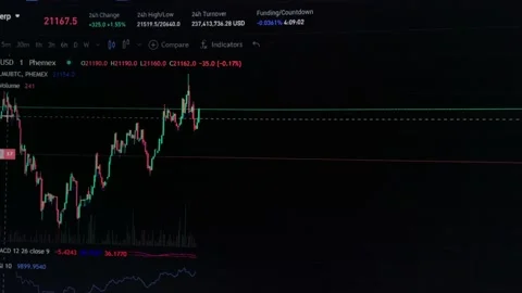 Crypto Prices Barely Moving What a Shock I Must Have an Open Position Stock Footage 199169438