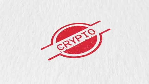 CRYPTO Stamp Vídeo Stock 300122001